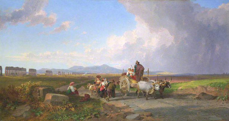 Penry Williams,Scène de la campagne romaine (1865)